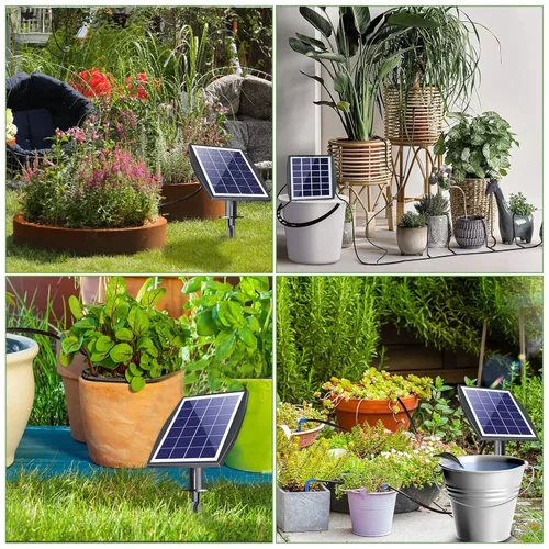 Miniatura 4 de Kit de accesorios de riego por goteo solar, tubo de 49 pies, kit de accesorios extra de riego por goteo, 15 adaptadores en T y 15 goteros