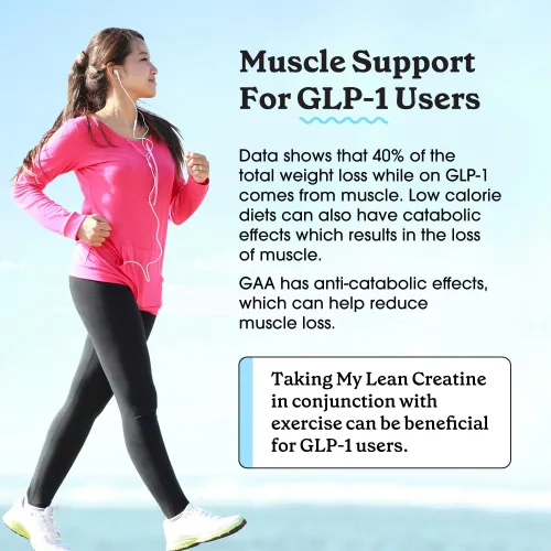 Miniatura 7 de Fit & Lean Creatina para mujeres, complejo de creatina en polvo My Lean con GAA, rendimiento muscular, función cognitiva y menos hinchazón