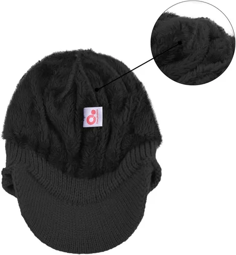 Miniatura 83 de Janey&Rubbins Gorro de punto diario con orejeras con forro polar y calavera