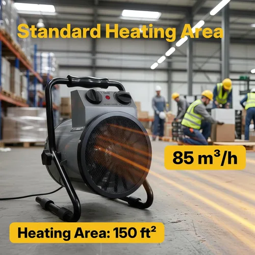 Miniatura 7 de NORTHSKY Calentador eléctrico de garaje de 1500 W con ángulo ajustable de 90°, termostato, calentamiento rápido, protección contra