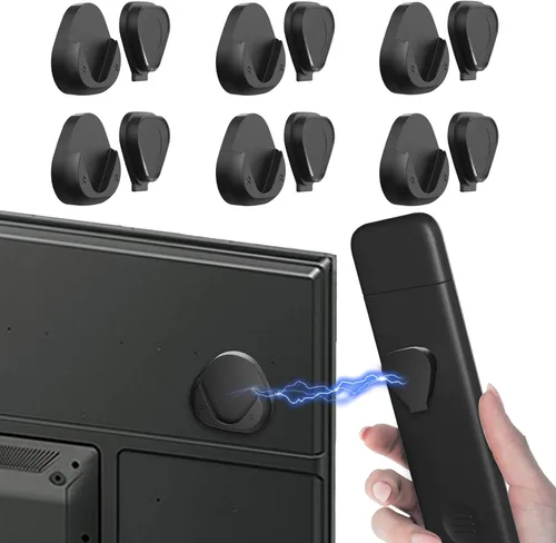 Paquete de 6 Soportes Magnéticos para Control Remoto de Montaje en Pared, Organizador de Control Remoto de TV Conveniente y Elegante para