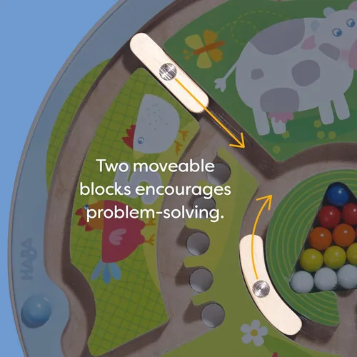 Miniatura 5 de HABA Tablero ocupado para niños de 2 a 4 años: juego de rompecabezas magnético de laberinto de números, juguetes de viaje para niños en edad