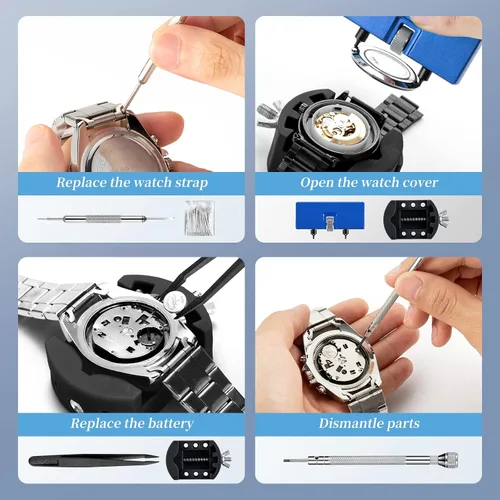 Miniatura 2 de Eventronic Kit de herramientas de repuesto de batería de reloj, herramienta de extracción de espalda de reloj, herramienta de abridor de caja