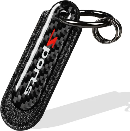 Miniatura 9 de muekzru Juego de Llavero de Fibra de Carbono y Cuero para Coche, Llavero Universal de Moda y Deportes para Negocios, Regalo de Cumpleaños