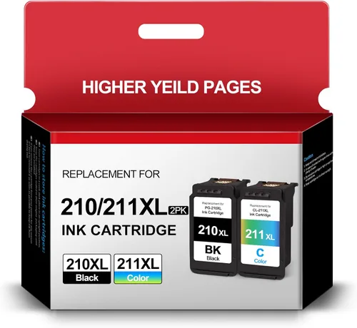 Cartuchos de tinta de repuesto 210XL y 211XL para Canon PG-210XL CL-211XL para Pixma IP2702 MX410 MP495 MP230 MP240 MP280 MX340 MX350 MX360 (1 negro