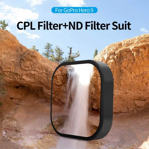Miniatura 2 de TELESIN Paquete de 4 filtros de lente CPL ND8 ND16 ND32 compatibles con GoPro Hero 12 Hero 11 Hero 10 Hero 9 negro, densidad neutra y kit de filtro