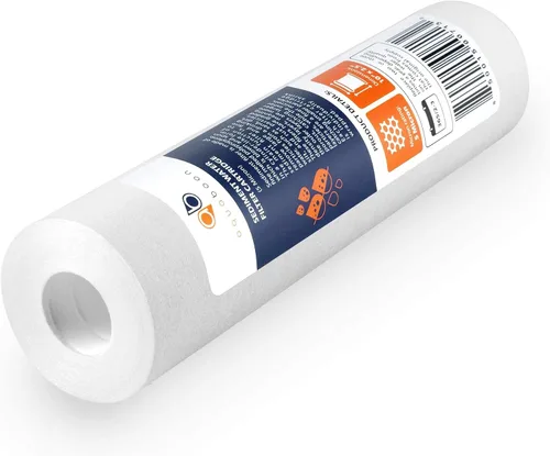 Miniatura 3 de Aquaboon Juego de 12 cartuchos de filtros de agua de 5 micrones, 10 x 2.5 pulgadas, repuesto de filtro de sedimento y carbono compatibles