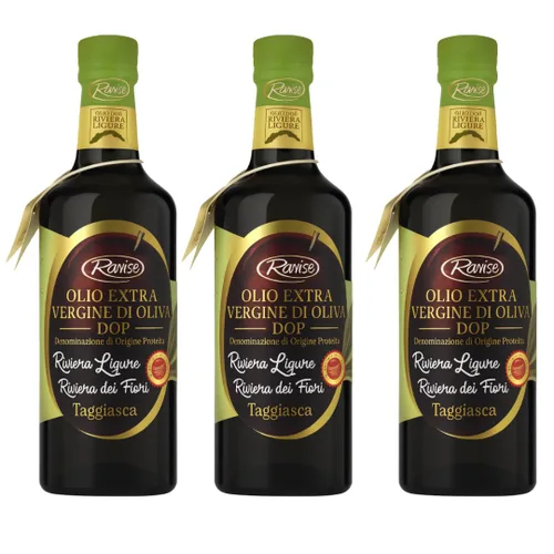 Miniatura 8 de Ranise Riviera Ligure DOP Aceite de oliva virgen extra – Prensado en frío, aceitunas Taggiasca 100% italianas, importado de Italia – Delicado
