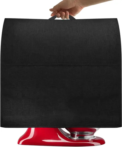 Miniatura 5 de Funda a prueba de polvo para batidora de pie de KitchenAid, con múltiples bolsillos para varios accesorios de electrodomésticos de cocina, Negro
