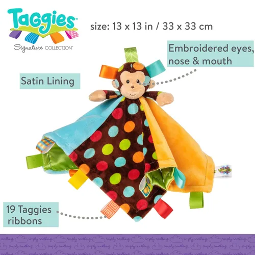 Miniatura 6 de Mary Meyer Taggies Dazzle Dots - Manta de personaje, mono