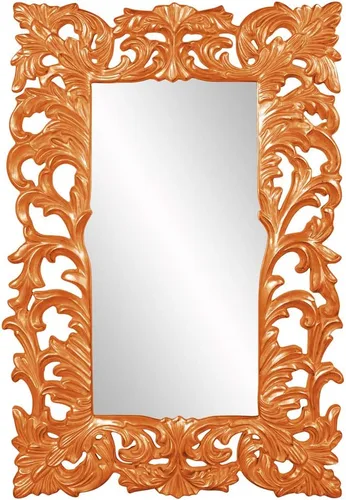 Miniatura 14 de Howard Elliott Chateau Rectangular Hanging Wall Mirror, Scroll Work Frame, Black, 31.5 x 42 Inch