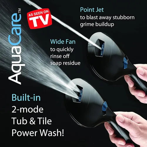 Miniatura 4 de Hotel Spa AquaCare Visto-En-TV Cabezal de regadera de mano y lluvia de alta presión de 50 modos de 3 vías con jets anti-obstrucción, modo de 2 tubos