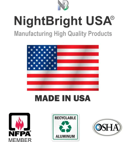 Miniatura 7 de Letrero de salida fotoluminiscente verde – Aprobado por código de aluminio UL 924 / IBC/NFPA 101 NightBright USA Número de pieza ULG-050