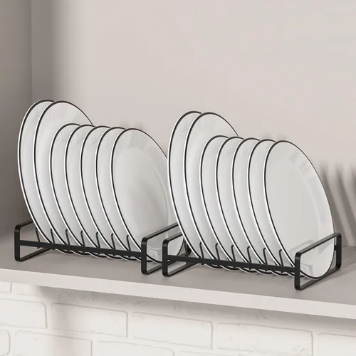 Miniatura 11 de 2 Organizadores Portaplatos Grandes 2 Organizadores Portaplatos Pequeños Verticales para Gabinete Estantes para Secar Platos Organizadores de Platos