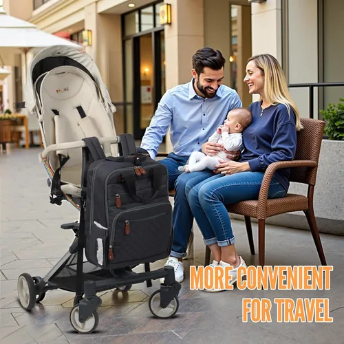 Miniatura 8 de Mochila con ruedas, mochila de viaje con ruedas, aprobada por vuelo, antirrobo, para laptop de 15.7 pulgadas, con puerto USB para hombres y mujeres