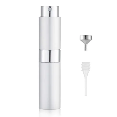 Miniatura 8 de LISAPACK Botella de spray de perfume de 8 ml con atomizador para viajes, dispensador de colonia recargable vacío, rociador portátil (Negro mate)
