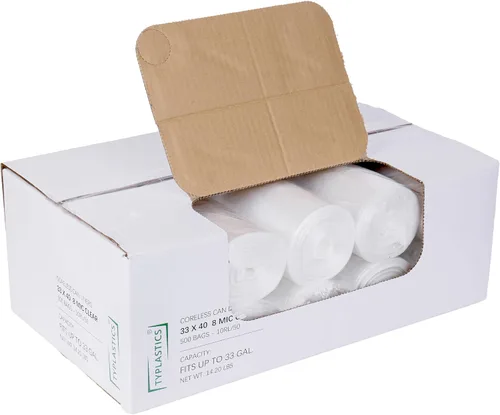 Miniatura 11 de TYPLASTICS Bolsas de basura al por mayor de 1000 bolsas de basura de alta densidad en rollo perforado de 10 a 15 galones de 24 x 33 pulgadas