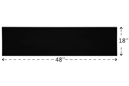 Miniatura 2 de Hoja de plexiglás negro - Fundido de 1/4" de grosor (18" x 48")