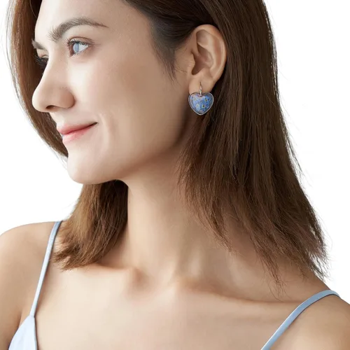 Miniatura 8 de Pressed Flower Earrings,Handmade Forget-Me-Not and Queen Anne's Lace Wildflower Earrings,Unique Resin Dried Flower,Perfect for Parties