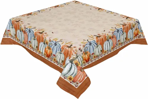 Miniatura 17 de Mantel rectangular de Acción de Gracias, mantel rectangular de calabaza naranja de 60 x 102 pulgadas, manteles de hojas de arce otoñales, mantel