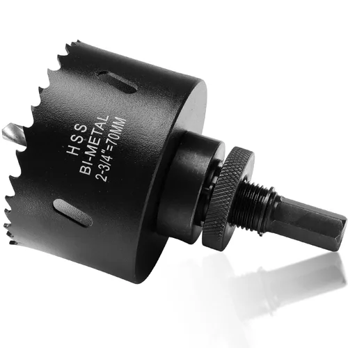 Miniatura 53 de Sierra de agujero de 4 1/8” (105mm) para madera y plástico, broca de corte de núcleo de sierra de agujero HSS bimetálica para paneles de yeso, Rojo