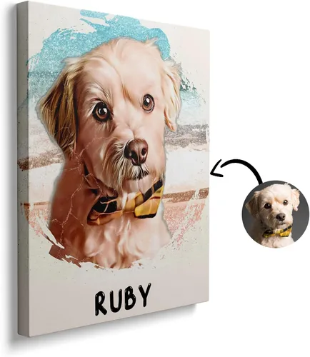 Miniatura 9 de Custom Pet Portrait from Photo Watercolor Painting, Personalized Dog Mom Gifts for Women, Pet Memorial & Loss of Dog Sympathy Gift, Custom Dog & Cat