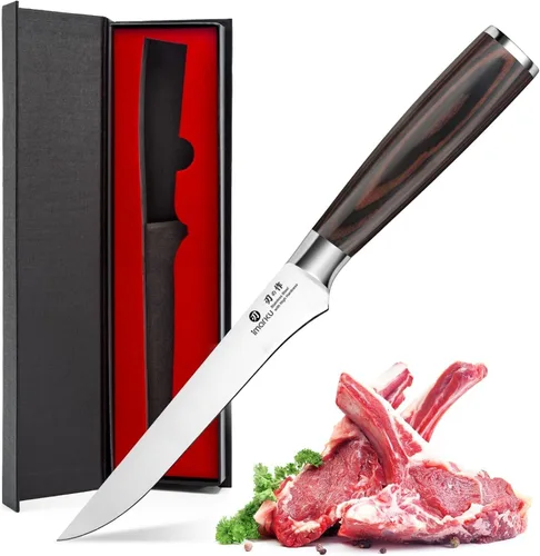 Miniatura 10 de imarku Cuchillo de Brisket, Cuchillo de Trinchar y Cortar Ultra Afilado de 12 Pulgadas para Brisket, BBQ, Pavo, Jamón, Costillas y Carne Asada, Hoja