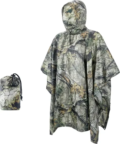 Miniatura 18 de Poncho de lluvia de camuflaje, abrigo impermeable multiusos