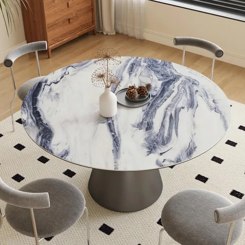 Miniatura 5 de CRE8TIVE Papel de contacto de mármol azul marino y blanco, papel tapiz de mármol mate para encimera de baño, papel de contacto, impermeable, 12 x 80