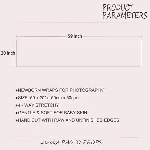 Miniatura 2 de Zeroest Fotografía de recién nacido envoltura elástica para niño y niña, accesorios de fotografía, manta elástica para bebé (azul)