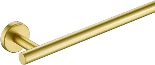 JQK Barra de Toallas de Baño, Oro Cepillado de 12 Pulgadas de Acero Inoxidable 304 Grueso de 0.8mm, Soporte de Toallas Montado en la Pared, Longitud