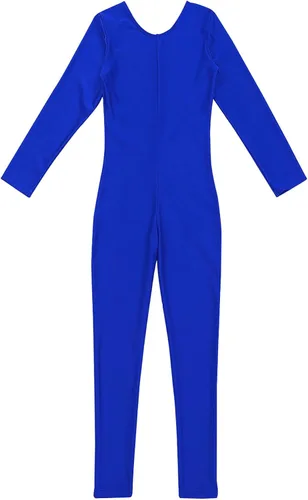 Miniatura 3 de Body de gimnasia de longitud completa para niñas, para danza, sin pies, sin costuras, elástico, activo