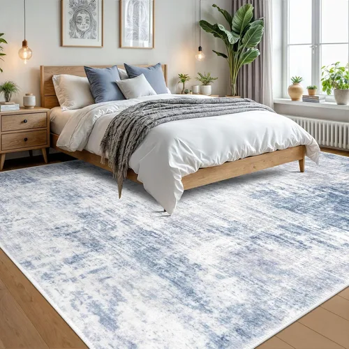 Miniatura 523 de IOHOUZE Alfombra abstracta lavable de 3 x 12 pies para pasillos, antideslizante para cocina, camino de entrada de lana sintética para interiores