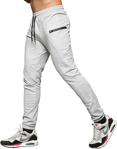 MAIKANONG Pantalones deportivos ajustados para hombre, pantalones de entrenamiento para gimnasio, correr, atletismo, casual