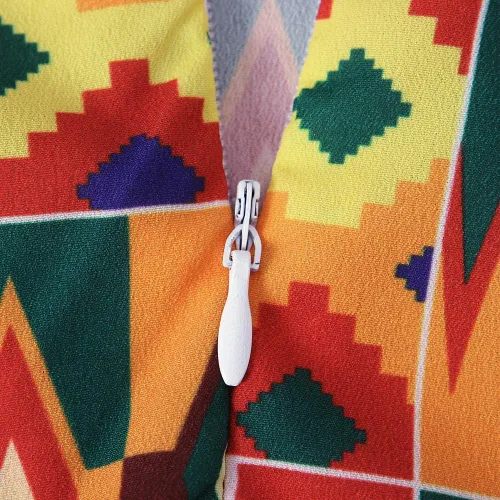 Miniatura 6 de Ropa de vestir de princesa de manga corta con estampado africano Dashiki para niñas pequeñas (multicolor, 2-3 años)