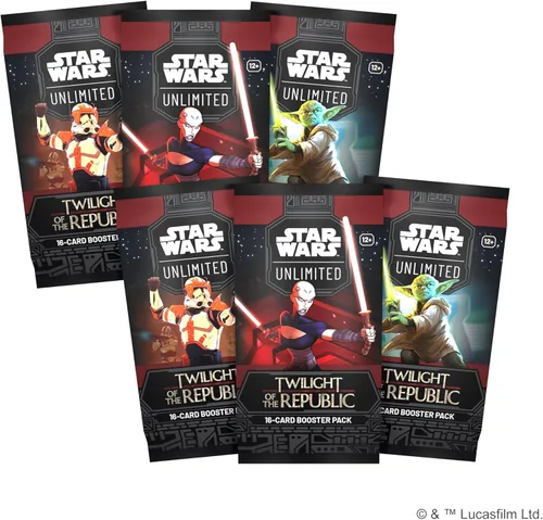Miniatura 4 de Star Wars: Unlimited TCG Twilight of The Republic PRERELEASE Box - ¡Lanza tu aventura de Clone Wars! Incluye 6 paquetes de refuerzo, a partir de 12