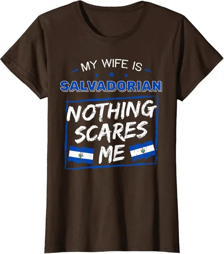 Miniatura 26 de Camiseta con la bandera de raíces salvadoreñas de El Salvador My Wife Is Salvadoran Roots, Negro