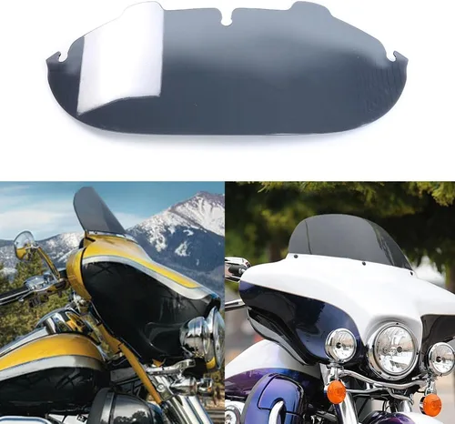 Miniatura 3 de Parabrisas entintado ahumado de 7 pulgadas compatible con Harley Davidson Touring Electra Glide Street Glide Tri Glide FLHT FLHTCU Ultra Classic Humo