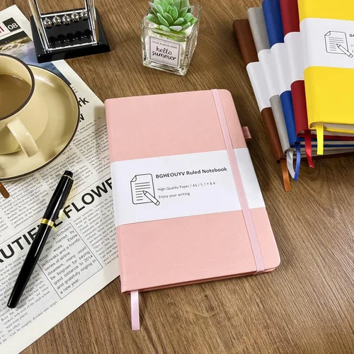 Miniatura 6 de Cuaderno Diario, Cuaderno Universitario Rayado A5 160 Páginas, Diarios de Tapa Dura para Escribir, Cuadernos para Trabajo Oficina Escuela Mujeres