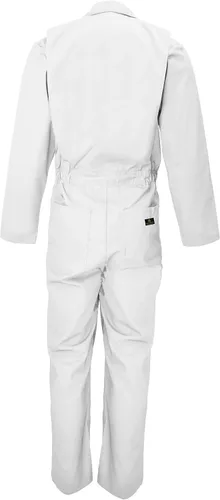 Miniatura 21 de Natural Uniforms Overol de sarga de manga larga con cremallera para hombre, resistente a las manchas y a las arrugas