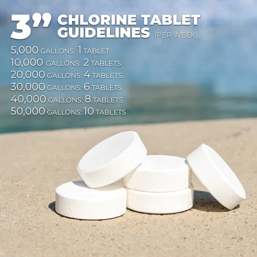 Miniatura 6 de XtremeClear - Tabletas de cloro estabilizadas de 3 pulgadas para desinfectar piscinas, envueltas individualmente, cloro de disolución lenta