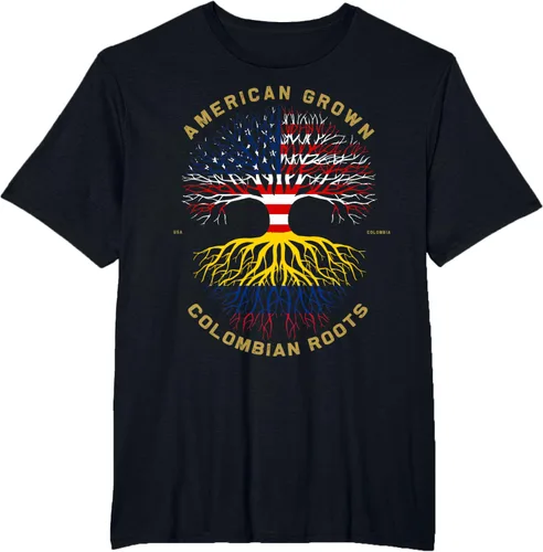 Miniatura 72 de Camiseta de regalo con la bandera de Estados Unidos con árbol de raíces colombianas