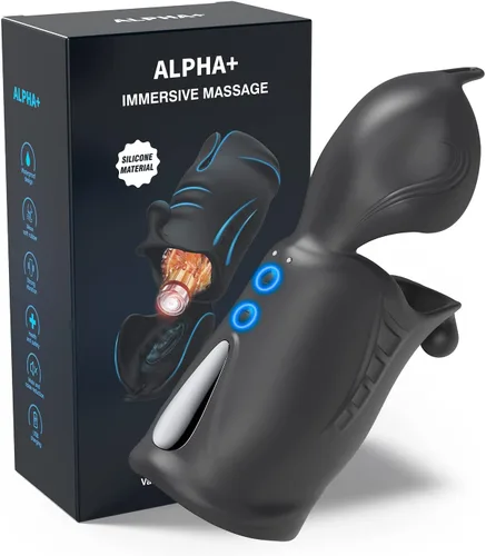 Miniatura 2 de Masturbador automático masculino, juguete de doble motor vibrador, ejercitador de pene con 10 modos de vibración para testículos, glanes