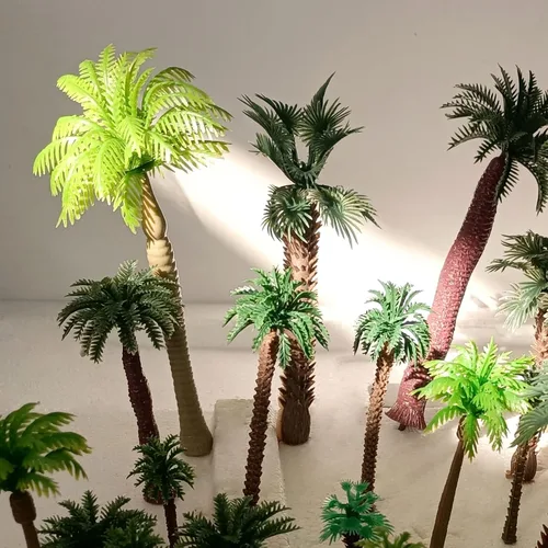 Miniatura 2 de 36 palmeras, arbustos de escala Ho, árboles de plástico para proyectos de 1.5-6 pulgadas (1.2-6.3 in), árboles en miniatura
