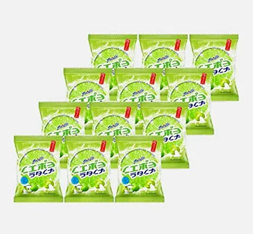 Caramelo de sal de lima con vitamina C relleno en polvo, caramelo Hart, refrescante 1.41 oz./10 unidades (paquete de 12) Certificado Halal por