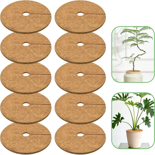 Miniatura 16 de ZeeDix Paquete de 6 Anillos de Mantillo de Fibra de Coco, Anillo de Mantillo de Fibra de Coco de 24 Pulgadas, Tapete Protector de Árboles 100% 6