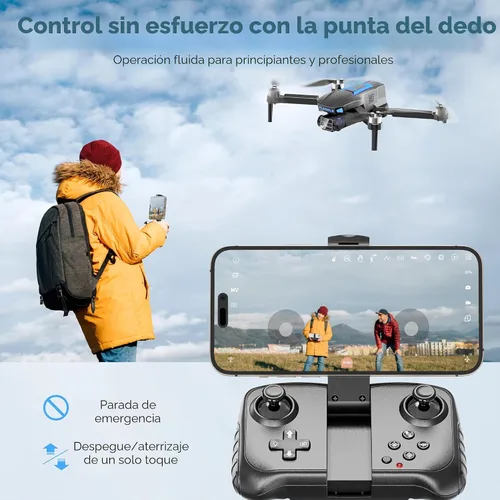 Miniatura 5 de Drones con cámara para adultos 4K, dron con motor sin escobillas para niños principiantes, cuadricóptero RC plegable FPV con 3 baterías, 45 minutos