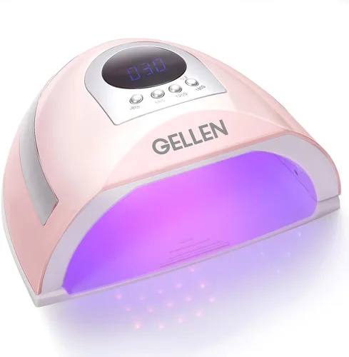 Gellen Luz UV para uñas, lámpara LED UV de 268 W para dedos del pie, secador de uñas profesional de secado rápido para esmalte de uñas de gel, 4