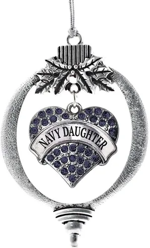 Miniatura 196 de Inspired Silver Adornos festivos de dije de corazón pave de plata con circonitas cúbicas
