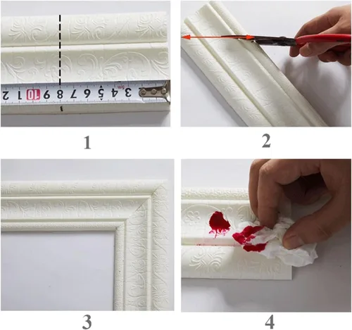 Miniatura 4 de YTCPMHEA 2022 Nuevo Borde de Paredes 3D Autoadhesivo Protección Ambiental Tira de Borde de Paredes 3D, Marco de Bordes de Pared Flexibles Despegar
